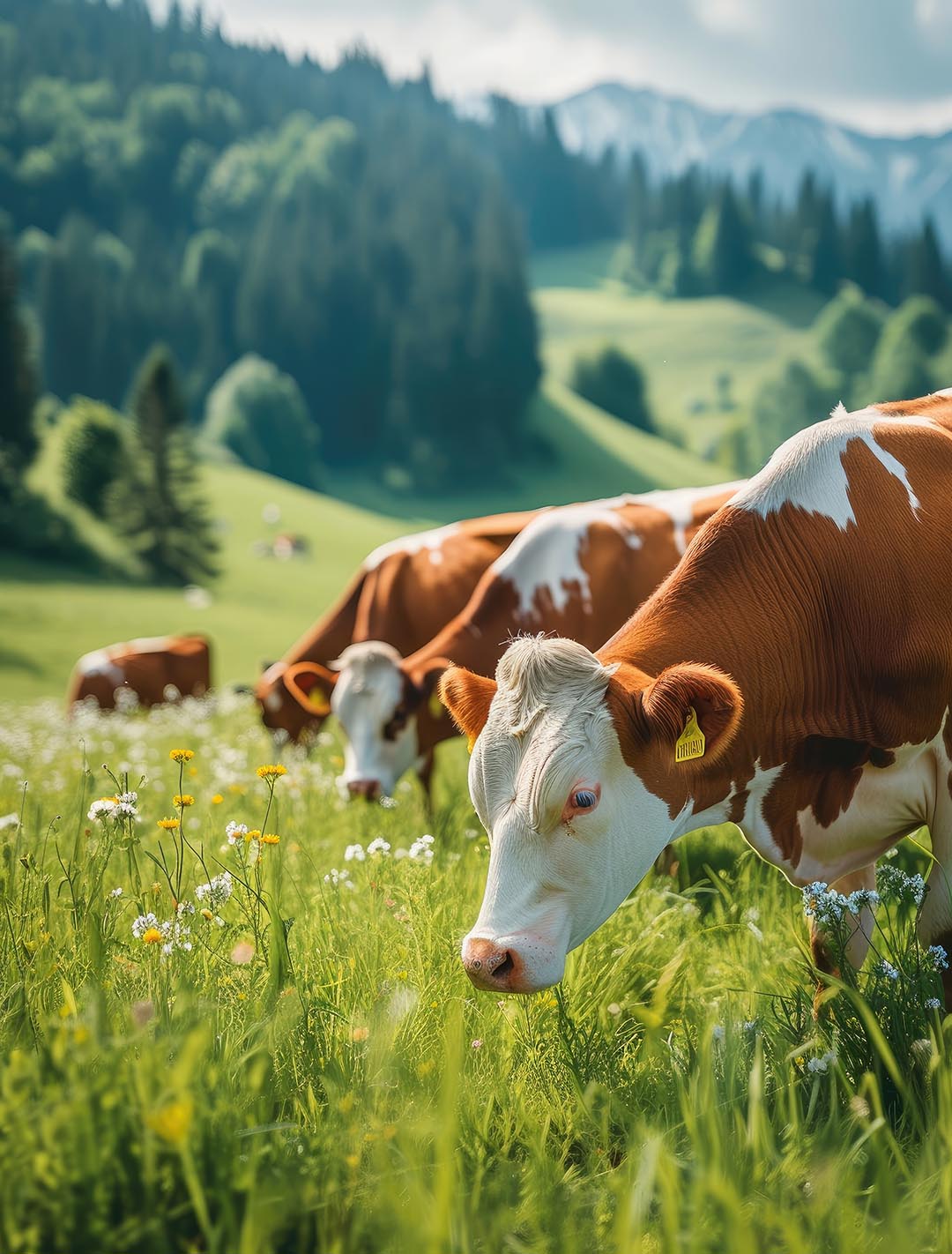 Heumilch Kühe auf Tiroler Almwiese - Käse kaufen Shop - Tirol, Zillertal
