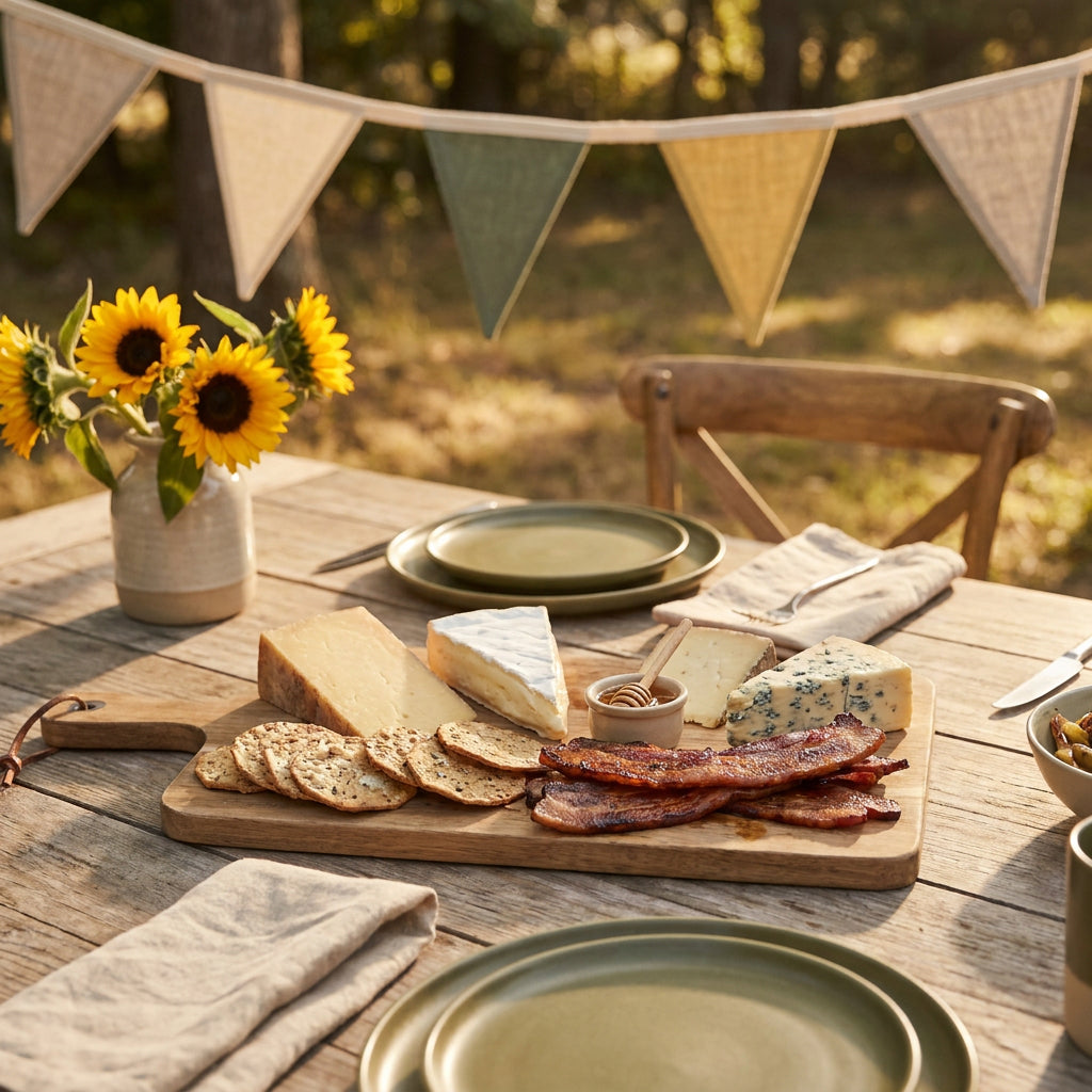 Vatertagsjause mit Speck und Käse